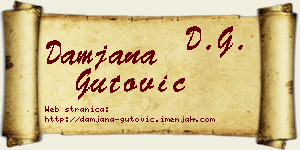 Damjana Gutović vizit kartica